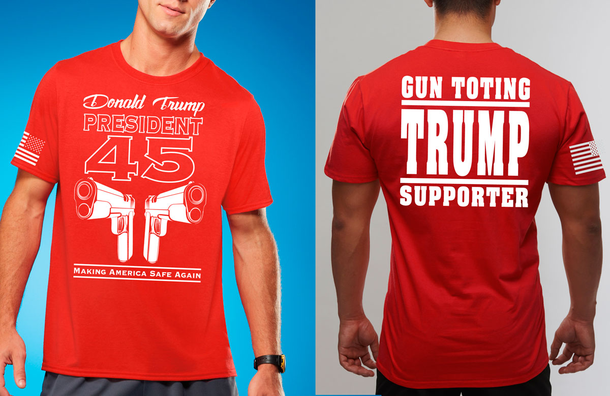 Gun Toting Trump Supporter President 45 Shirt